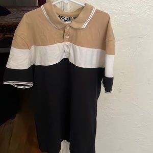 Boys brown and black polo shirt size small